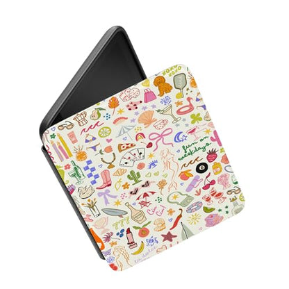Casely 7-Inch Kindle Case Model: Fun on Weekdays | Dimensions: 6.5 x 1 x 4 in | Weight: 2.29 oz | Eco-Friendly Vegan Leather | Functionality: Auto Sleep/Wake