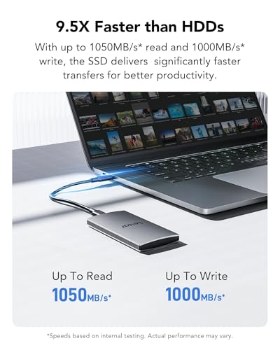 Lexar 1TB LES3XXX001T-RNSAU External SSD, USB 3.0, Portable Solid State Drive