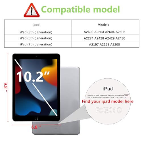 apiker 2 Pack Tempered Glass Screen Protector for iPad 9th/8th/7th Gen, 10.2 Inch, 9H Hardness, Matte Finish