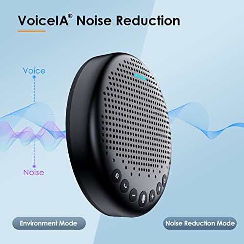 EMEET 4.72" Luna Conference Speaker and Microphone 360° Pickup USB Bluetooth Speakerphone for Up to 16 Participants