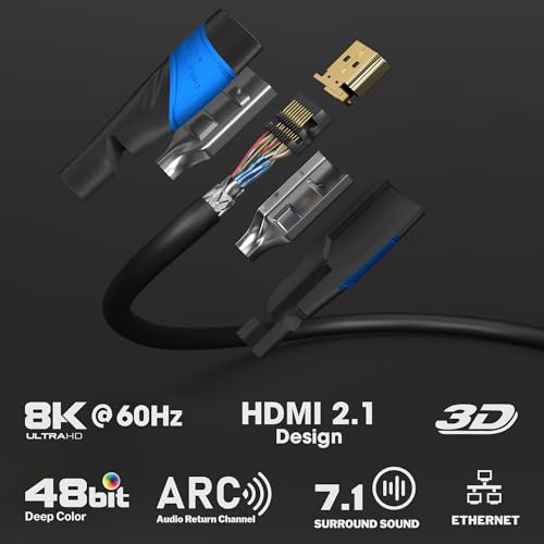 KabelDirekt 1.8 M 267 HDMI Cable 8K/10K Resolution 120Hz Male-to-Male