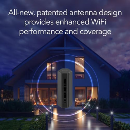 NETGEAR Nighthawk RS200 Dual-Band WiFi 7 Router – Connectivity up to 6500 Mbps, 2500 sq. ft. Coverage, 4 Ethernet Ports