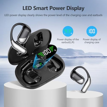 Aurotlu Q16-H3 Open Ear Bluetooth Headphones Wireless Connectivity 60H Playtime IPX7 Ergonomic Design