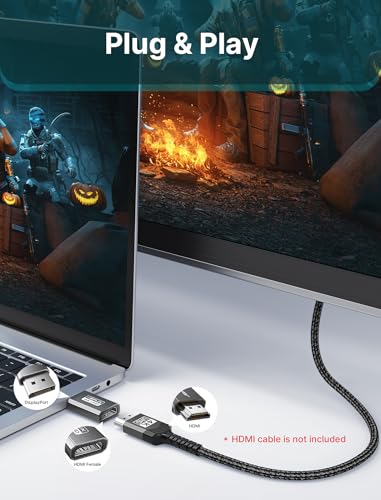 JSAUX 4 Port HDMI Converter Adapter Model JSDEDV0004GY2PNEW