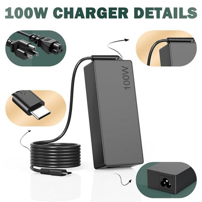 heesky 100W USB Type C Laptop Charger Charger Input: 100-240V Output: 20V/5A Model: SM65CL-01