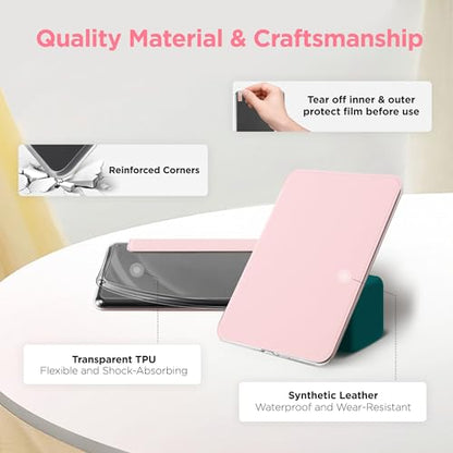 SESENSE 7'' Kindle Paperwhite and Colorsoft Magnetic Case Slim PU Auto Wake Pink