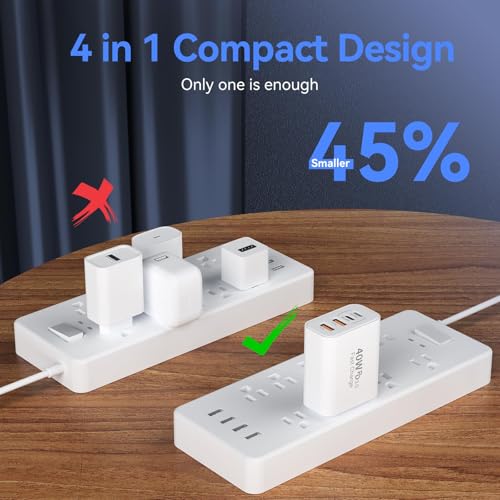 Duloch USB Type C 40W 4-Port Wall Charger XD2024