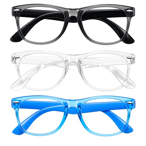 Okany 3 Count Kids Blue Light Blocking Glasses 125mm Frame Width 35mm Lens Height