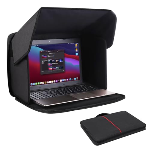 Yumt 14 Inches Laptop Sun Shade Soft Fabric Portable Privacy Shield