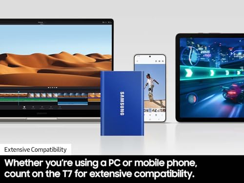 Samsung 1TB MU-PC1T0T External Solid State Drive, USB 3.2 Gen 2, Read Speed 1050MB/s, Write Speed 1000MB/s, Portable SSD