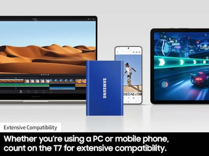 Samsung 1TB MU-PC1T0T External Solid State Drive, USB 3.2 Gen 2, Read Speed 1050MB/s, Write Speed 1000MB/s, Portable SSD