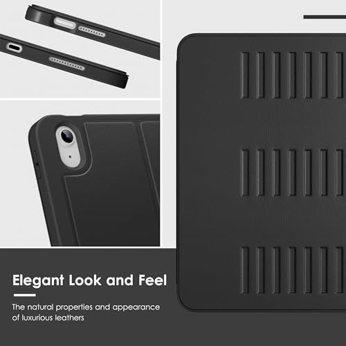 VIKESI iPad (A16) 11-inch 2025 and iPad 10th Generation 10.9-inch 2022 Case, Multiple Angles Magnetic Stand Cover, Black