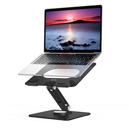 BESIGN LSX7 Tower Ergonomic Adjustable Laptop Stand with Clip Holder, Black