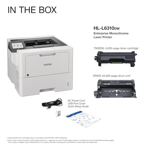 Brother HL-L6310DW 52ppm Monochrome Laser Printer 1200x1200dpi Touch LCD
