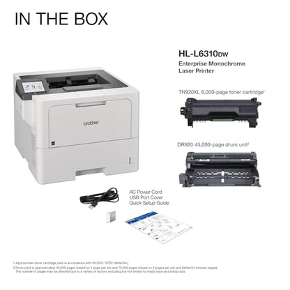 Brother HL-L6310DW 52ppm Monochrome Laser Printer 1200x1200dpi Touch LCD
