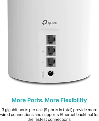TP-Link Deco X55(3-Pack) AX3000 WiFi 6 Mesh System - Covers Up to 6500 Sq.Ft, 3 Gigabit Ethernet Ports, WPA3 Security