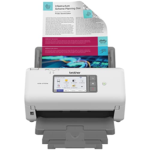 Brother ADS4700W Document Scanner Ethernet, USB, Wi-Fi 600 x 600 DPI 470 Watts