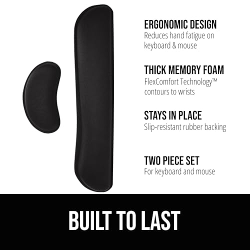 GORILLA GRIP 2 Count 840029684948 Ergonomic Wrist Rest + Mouse Rest Office Products
