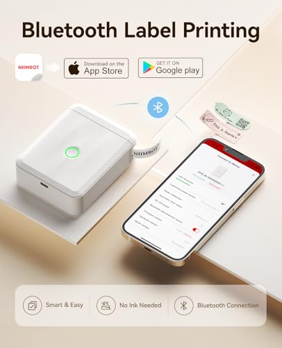 NIIMBOT D110 Mini Bluetooth Thermal Label Printer 203 DPI
