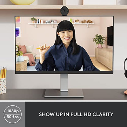 Logitech Brio 301 1080p Webcam with Fixed Focus, 16:9 Aspect Ratio, and USB Connectivity