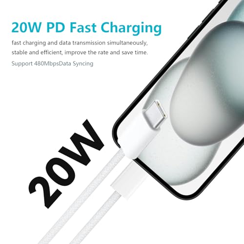 CYQAPC 6FT USB Type C 20W Portable Charger for Cellular Devices A1720