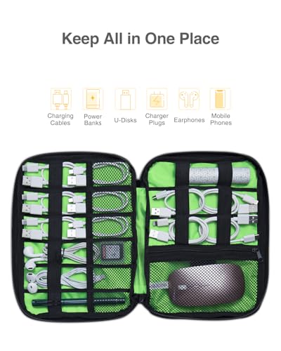 Luxtude Small LT-3-00001 Solid Polyester Cable Organizer Bag