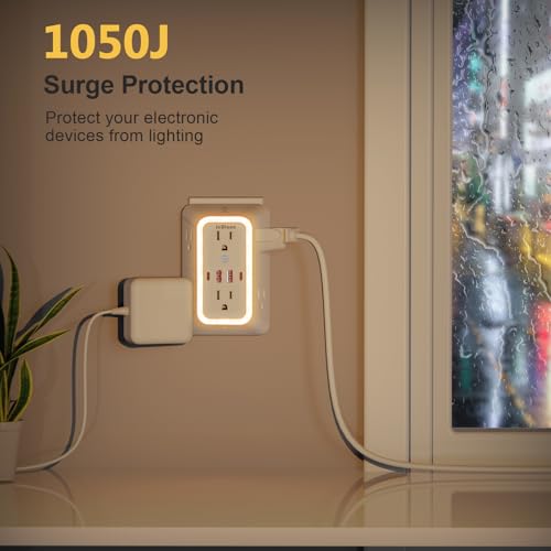 JcBlaon Power Strip 6 Outlets 4 USB Ports 1050 Joules 15 Amps Model SE660-CUQ