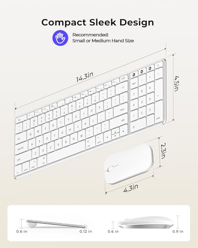 Seenda Bluetooth Keyboard Mouse Combo Mac SKM64-2