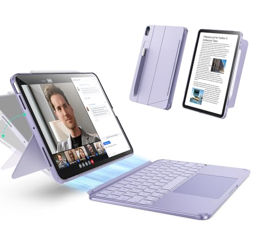 ESR Magnetic Detachable Keyboard Case for iPad Air 11 Inch (M4/M3/M2) and Air 5th/4th Gen - Purple