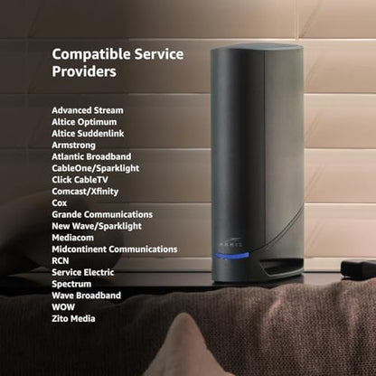 ARRIS G34-RB Ethernet, Wi-Fi 6 Cable Modem Router Combo, 4 Ports, 3000 Mbps
