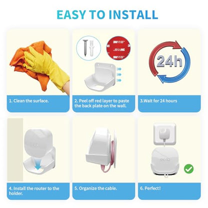 Sootozy 2-Pack Wall Mount Holder EM6Plus-2PC Weatherproof Tri-Band 802.11a Wi-Fi System