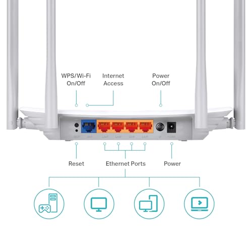 TP-Link Archer A54 AC1200 WiFi Router Dual-Band Wireless Connectivity TCP/IP Parental Control Access Point Mode 4-port Additional Features