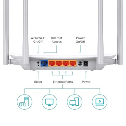 TP-Link Archer A54 AC1200 WiFi Router Dual-Band Wireless Connectivity TCP/IP Parental Control Access Point Mode 4-port Additional Features