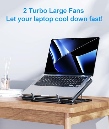 MOKURU 15.35" Laptop Cooling Pad, 2 Fans, Black