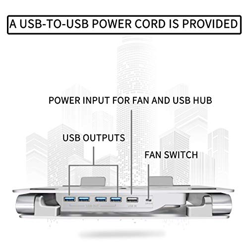SOUNDANCE Adjustable Laptop Cooling Pad Model LS2, 140mm Fan, Aluminum, Supports Laptops up to 17.3 inches