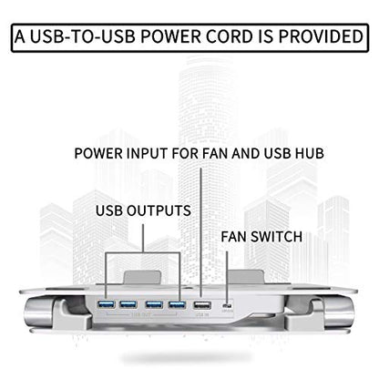 SOUNDANCE Adjustable Laptop Cooling Pad Model LS2, 140mm Fan, Aluminum, Supports Laptops up to 17.3 inches