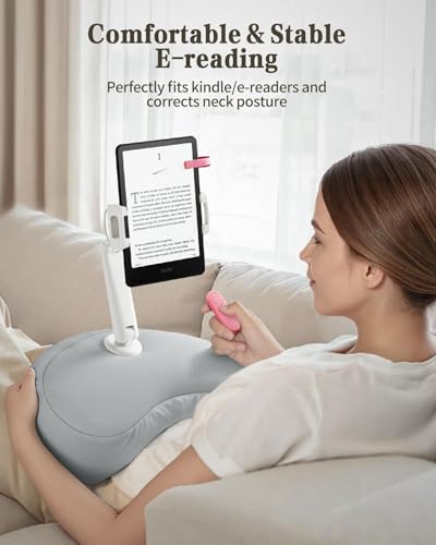 SAIJI 5.65" x 7.05" x 7.48" U5T Gray Pillow Holder for Tablets and Phones