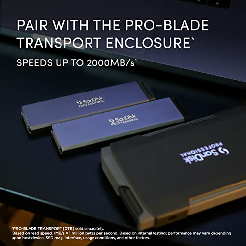 SanDisk Professional 4TB PRO-BLADE SSD Mag NVMe Portable Solid State Drive - SDPM1NS-004T-GBAND