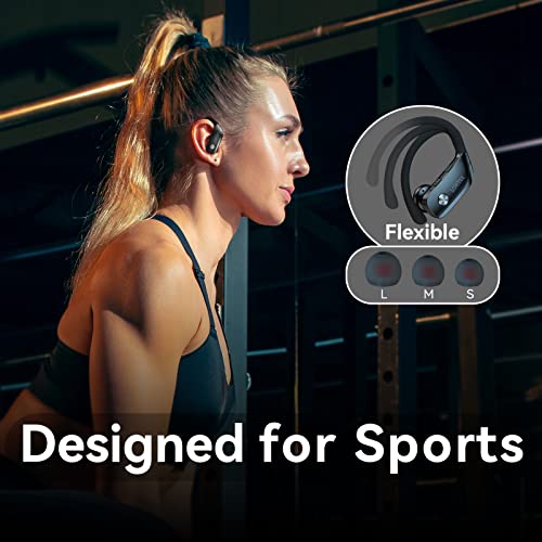 bmani T16 Wireless Earbuds Bluetooth 5.0 with Over-Ear Hooks and 80 Hours Playtime