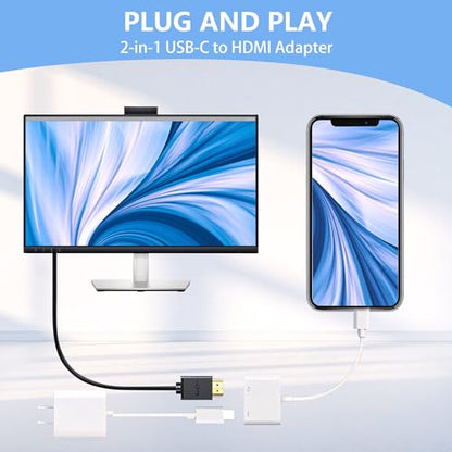 Kinhaly HDMI(Type-C) Adapter 4K@60Hz for USB C Devices