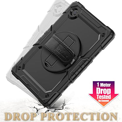 SEYMAC Stock Case for Samsung Galaxy Tab A11 Plus/A9 Plus 11 inch, Model: SM-X230/X235/X236/X238/X210/X216/X218, Black, Full-Body Coverage