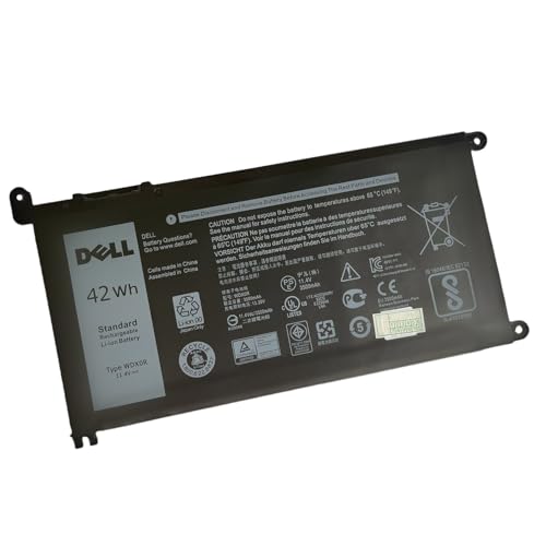 SANISI Lithium Polymer Battery WDX0R 11.4V 42mAh Rechargeable for Compatible Laptops