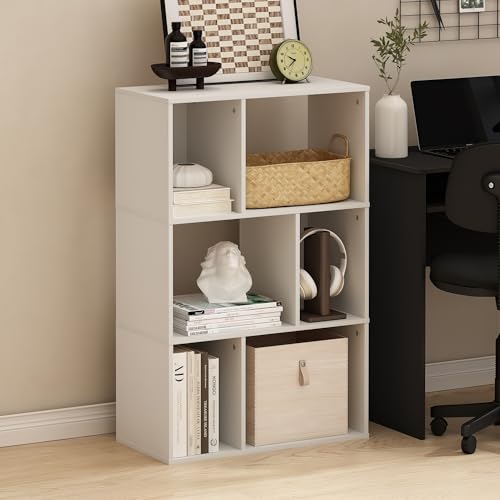 Furinno DALY 6-Cube Bookcase 24127WH Dimensions 11.73D x 23.62W x 36.85H