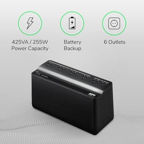 APC 225 Watts 120 Volts Uninterruptible Power Supply UPS BE425M