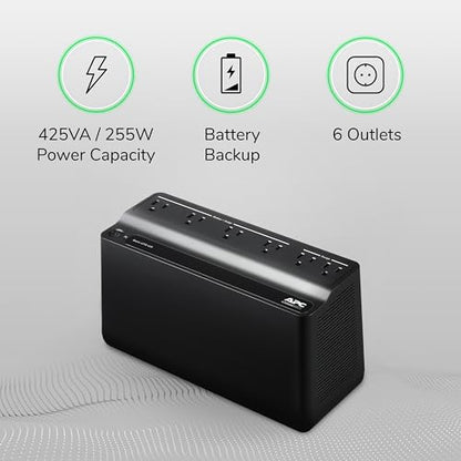 APC 225 Watts 120 Volts Uninterruptible Power Supply UPS BE425M