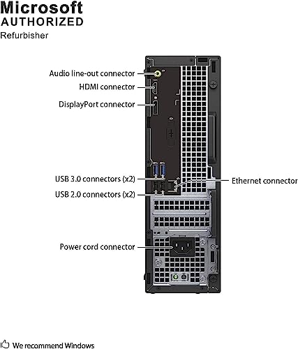 Dell OptiPlex 3050 SFF 3840 x 2160 Computer Tower 4K HDMI DisplayPort Certified Refurbished