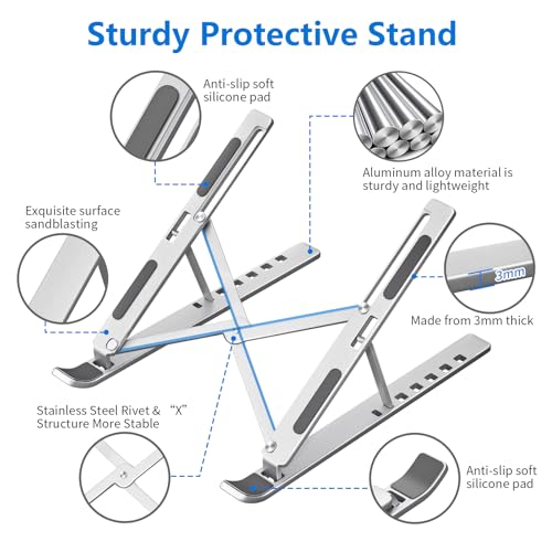 Sopholid 18-M-1 Tripod Laptop Stand Adjustable Aluminum Tabletop Mount