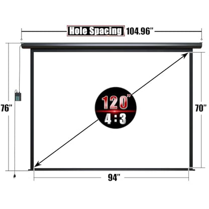 Aoxun 120-43 4:3 Electric Projection Screen
