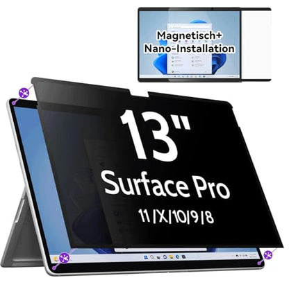 IPROKKO 13 Inch Privacy Filter Surface Pro 8, 9, 10, 11, X Magnetic, Matte