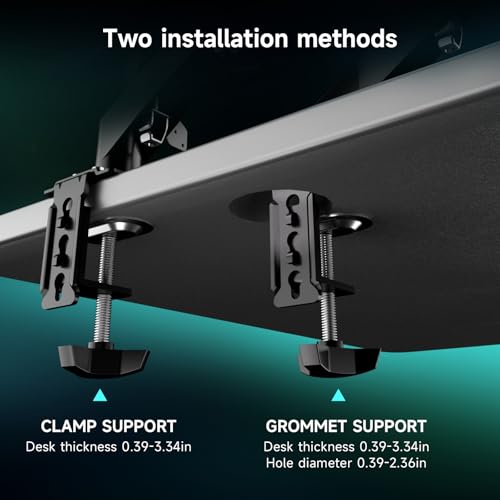 Pholiten 2 in 1 Laptop Desk Mount MD81V1TP001, Adjustable, Ceiling Mount, Black